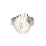 Naturschmuck-Hammerschlag-Ring-Ammonit-925er-Silber